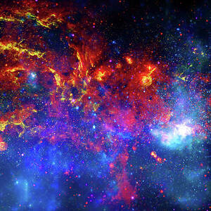 Vibrant Cosmic Nebula Scene by Stefano Senise