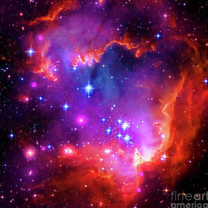 Vibrant open cluster of stars - Studded Nebula by Stefano Senise