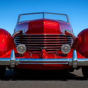 Vintage Red Convertible by David Manlove
