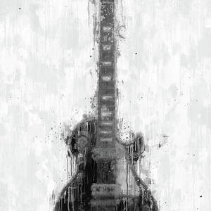 While My Guitar Gently Weeps - Black and White by Nikki Marie Smith