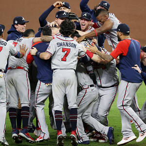 World Series - Atlanta Braves v Houston Astros - Game Six by Bob Levey