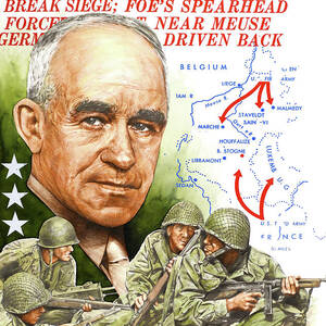 World War II - Battle Of The Bulge - Brigadier General McAuliffe by Chris Calle World War II - Battle Of The Bulge - Brigadier General McAuliffe by Chris Calle
