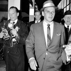 Frank Sinatra At Jfk Airport As He by New York Daily News Archive