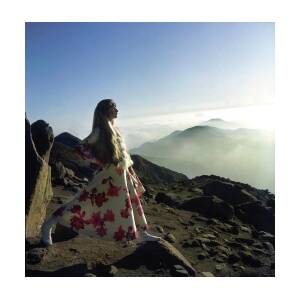 Francoise Rubartelli Wearing A Floral Dress by John Cowan