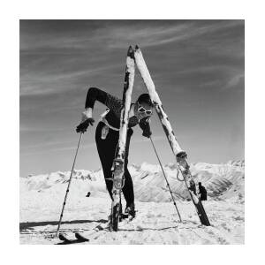 Marian Mckean With Skis by Toni Frissell