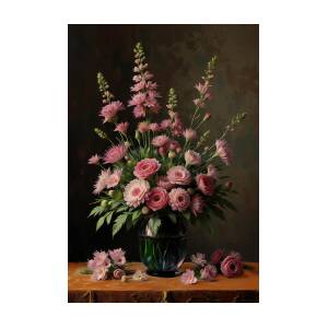 Chicory Blooms Flower Oil Painting by Nature Oil Painting