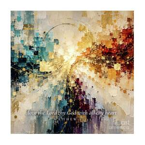 Matthew 22 37 Square Christian Art, The Greatest Commandment by Mark Lawrence Matthew 22 37 Square Christian Art, The Greatest Commandment by Mark Lawrence