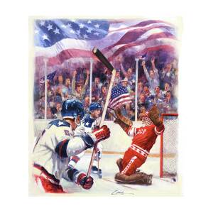 Miracle On Ice - USA Olympic Hockey Wins Over USSR by Dennis Lyall