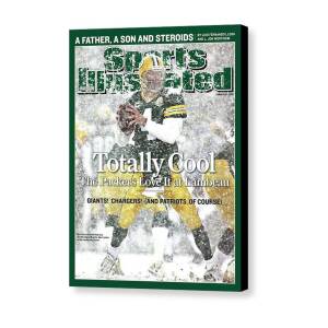 Green Bay Packers Qb Brett Favre, 2008 Nfc Divisional Sports Illustrated Cover Canvas Print by Sports Illustrated