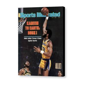 Los Angeles Lakers Kareem Abdul-jabbar, 1980 Nba Western Sports Illustrated Cover Canvas Print by Sports Illustrated