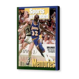 Los Angeles Lakers Magic Johnson And Boston Celtics Larry Sports Illustrated Cover Canvas Print by Sports Illustrated
