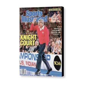 Indiana University Coach Bob Knight, 1987 Ncaa Midwest Sports Illustrated Cover Canvas Print by Sports Illustrated