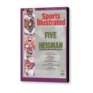 West Virginia University Major Harris, University Of Notre Sports Illustrated Cover Canvas Print by Sports Illustrated West Virginia University Major Harris, University Of Notre Sports Illustrated Cover Canvas Print by Sports Illustrated