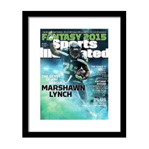 Marshawn Lynch 2015 Nfl Fantasy Football Preview Issue Sports Illustrated Cover Framed Print by Sports Illustrated Marshawn Lynch 2015 Nfl Fantasy Football Preview Issue Sports Illustrated Cover Framed Print by Sports Illustrated