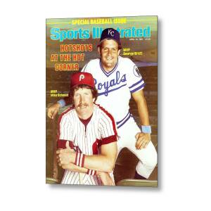 Kansas City Royals George Brett And Philadelphia Phillies Sports Illustrated Cover Metal Print by Sports Illustrated