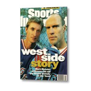 New York Rangers Mark Messier And Wayne Gretzky Sports Illustrated Cover Metal Print by Sports Illustrated