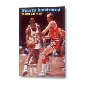 New York Knicks Walt Frazier... Sports Illustrated Cover Metal Print by Sports Illustrated