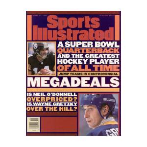 A Super Bowl Quarterback And The Greatest Hockey Player Of Sports Illustrated Cover Poster by Sports Illustrated