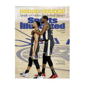 Curry  Durant Inside A Golden Basketball Sunset Sports Illustrated Cover Poster by Sports Illustrated
