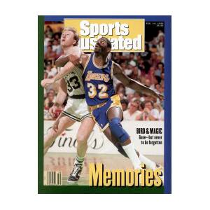 Los Angeles Lakers Magic Johnson And Boston Celtics Larry Sports Illustrated Cover Poster by Sports Illustrated