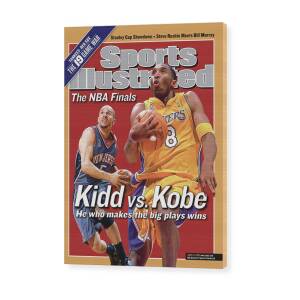 Los Angeles Lakers Kobe Bryant And New Jersey Nets Jason Sports Illustrated Cover Wood Print by Sports Illustrated Los Angeles Lakers Kobe Bryant And New Jersey Nets Jason Sports Illustrated Cover Wood Print by Sports Illustrated