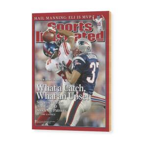 New York Giants David Tyree, Super Bowl Xlii Sports Illustrated Cover Wood Print by Sports Illustrated
