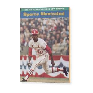 St. Louis Cardinals Lou Brock, 1967 World Series Sports Illustrated Cover Wood Print by Sports Illustrated