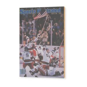 Usa Hockey, 1980 Winter Olympics Sports Illustrated Cover Wood Print by Sports Illustrated Usa Hockey, 1980 Winter Olympics Sports Illustrated Cover Wood Print by Sports Illustrated