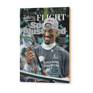 Philadelphia Eagles Super Bowl LIX Championship Cover Featuring Jalen Hurts Wood Print by Sports Illustrated