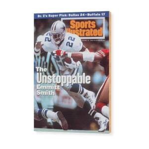 Dallas Cowboys Emmitt Smith, 1994 Nfc Championship Sports Illustrated Cover Wood Print by Sports Illustrated
