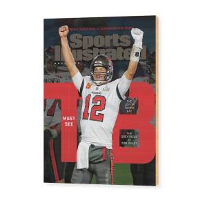 Tampa Bay Bucs Tom Brady Super Bowl LV Commemorative Issue Cover Wood Print by Sports Illustrated